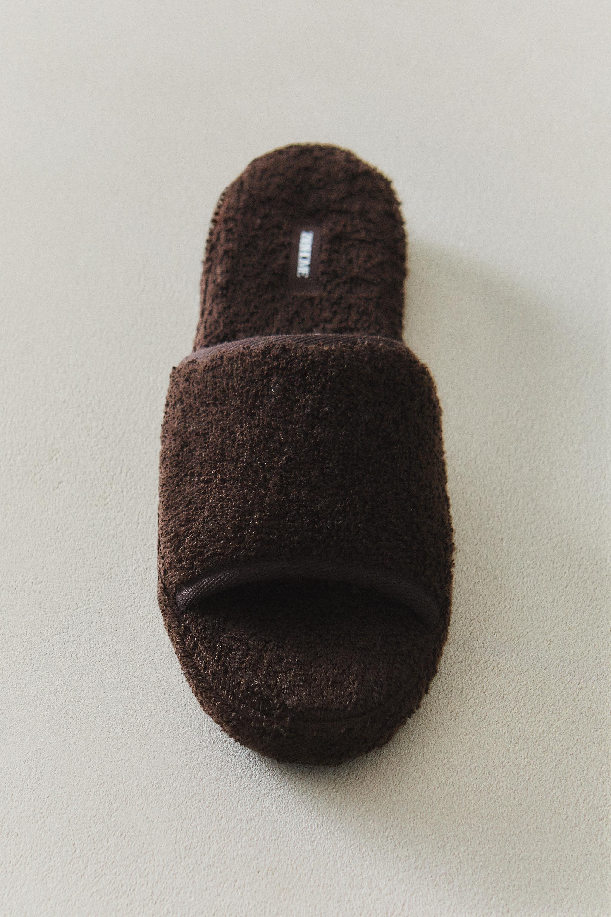 TERRYCLOTH FLATFORM SLIDERS